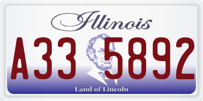 IL license plate A335892