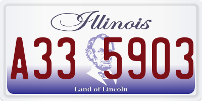 IL license plate A335903