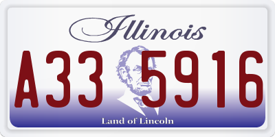 IL license plate A335916