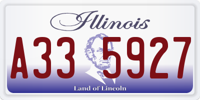 IL license plate A335927