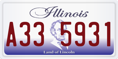 IL license plate A335931