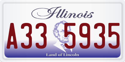 IL license plate A335935