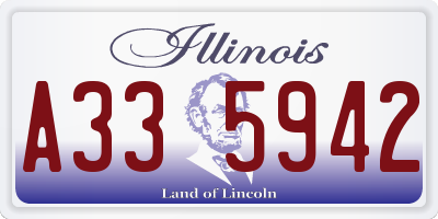 IL license plate A335942