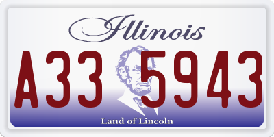 IL license plate A335943