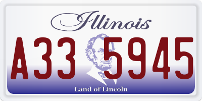 IL license plate A335945