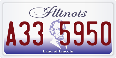 IL license plate A335950
