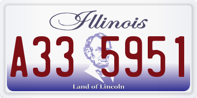 IL license plate A335951