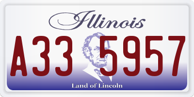IL license plate A335957
