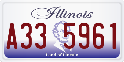 IL license plate A335961
