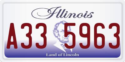 IL license plate A335963