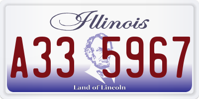 IL license plate A335967