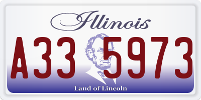 IL license plate A335973