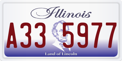 IL license plate A335977