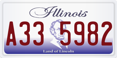 IL license plate A335982