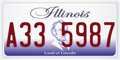 IL license plate A335987
