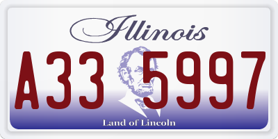 IL license plate A335997