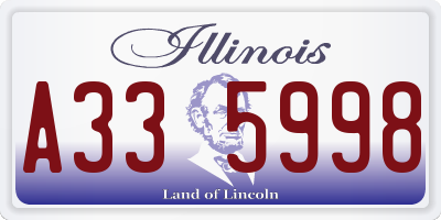IL license plate A335998