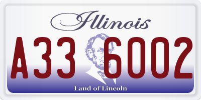IL license plate A336002