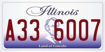 IL license plate A336007