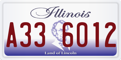 IL license plate A336012