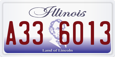IL license plate A336013