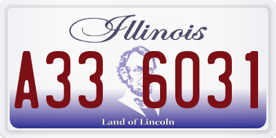 IL license plate A336031