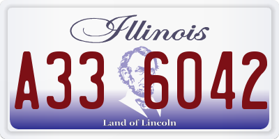IL license plate A336042