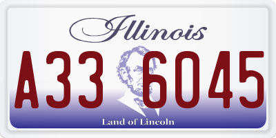 IL license plate A336045
