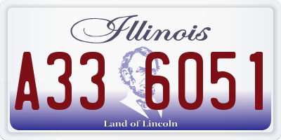 IL license plate A336051