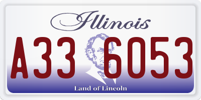 IL license plate A336053