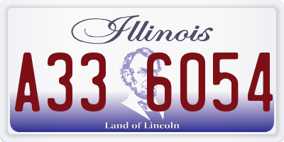IL license plate A336054