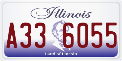 IL license plate A336055