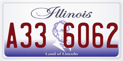 IL license plate A336062