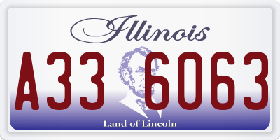 IL license plate A336063