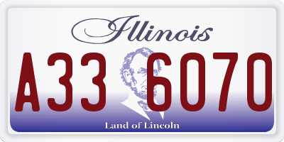 IL license plate A336070