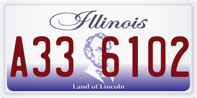 IL license plate A336102
