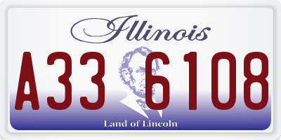 IL license plate A336108