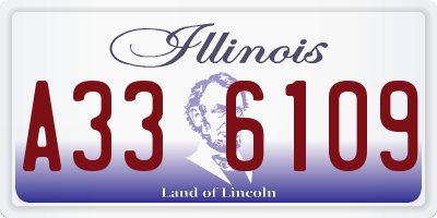 IL license plate A336109