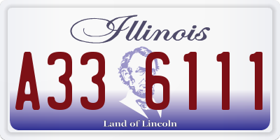 IL license plate A336111