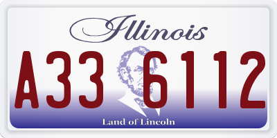 IL license plate A336112