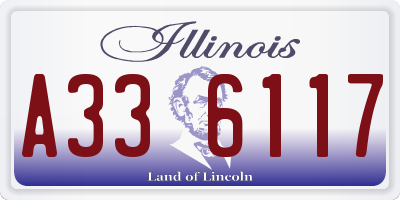 IL license plate A336117