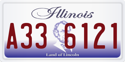 IL license plate A336121