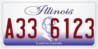IL license plate A336123