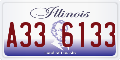 IL license plate A336133