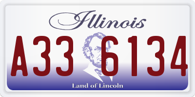 IL license plate A336134