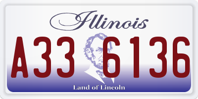 IL license plate A336136