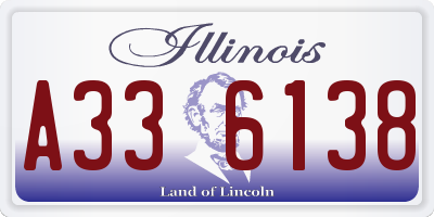 IL license plate A336138