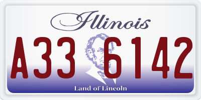 IL license plate A336142
