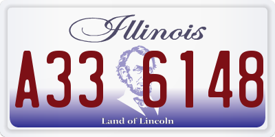 IL license plate A336148