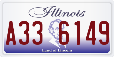 IL license plate A336149